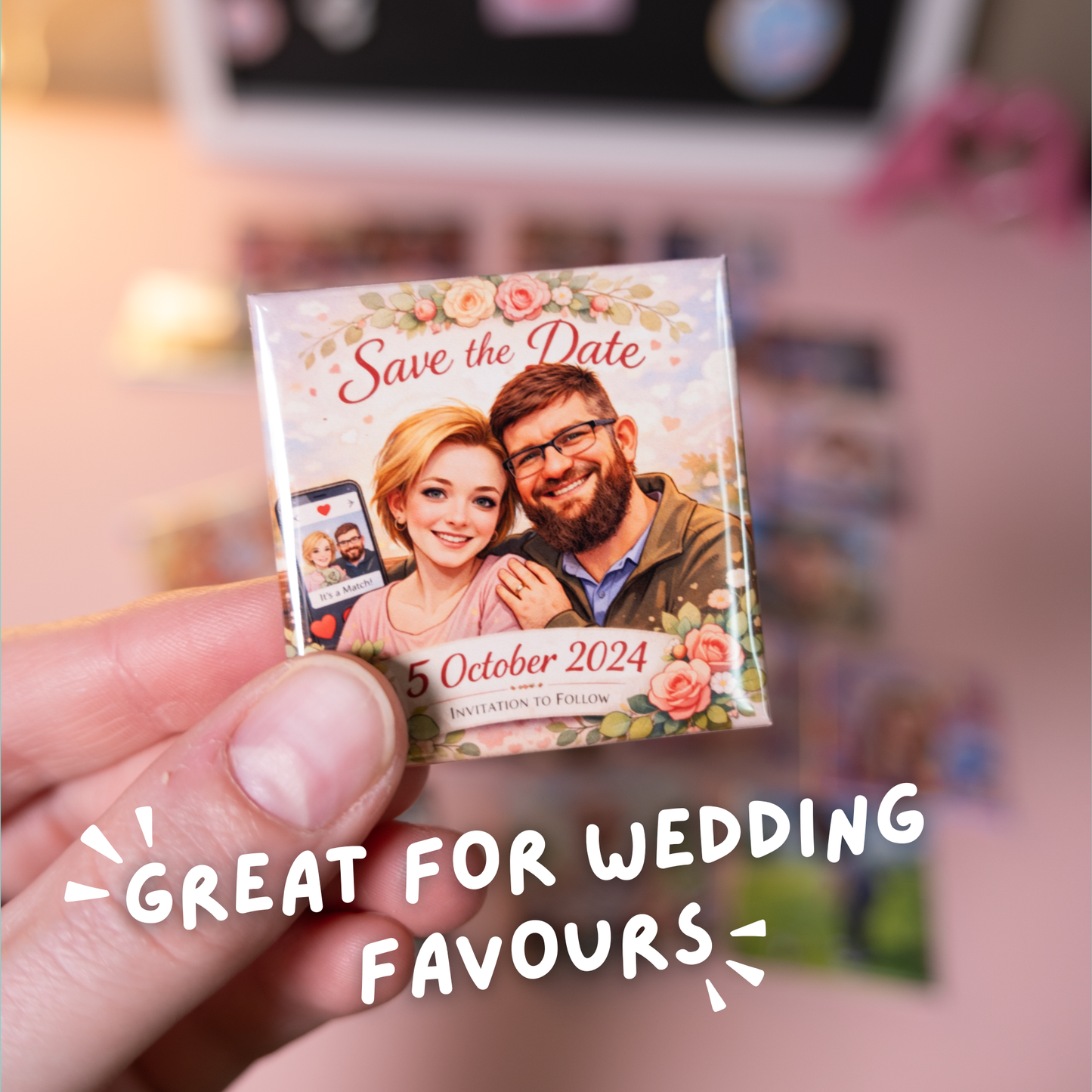 Custom Caricature Photo Magnet